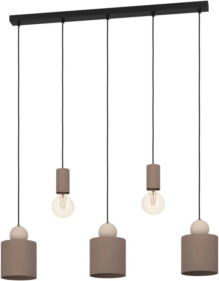 EGLO Hanglamp GAZZOLA Hanglamp in bruin en zand van staal excl. E27 40W (1 stuk)