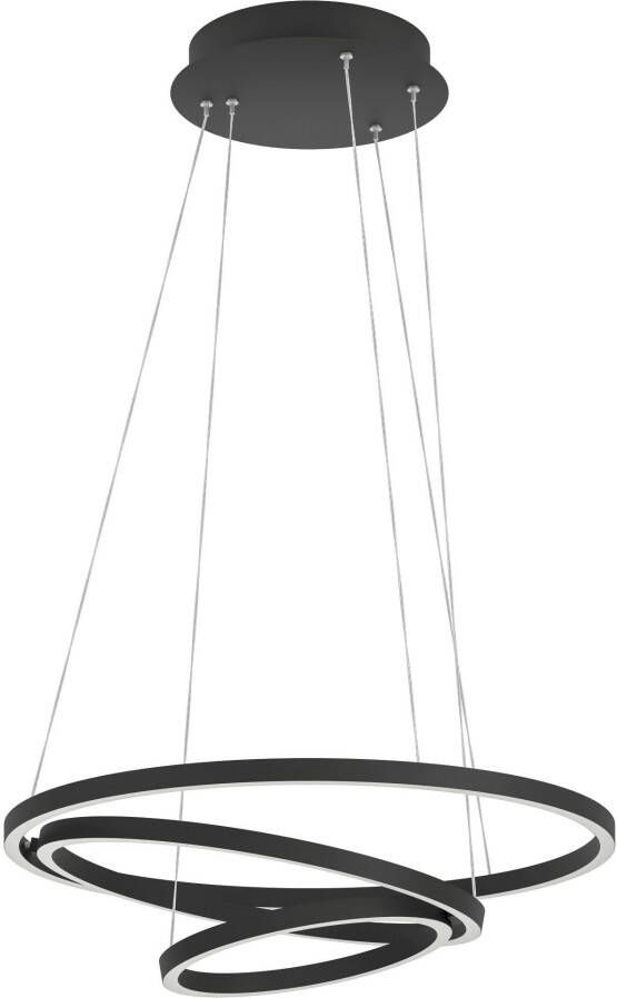 EGLO  connect.z Lobinero-Z Smart Hanglamp - Ø 58 cm - Zwart Wit - Instelbaar wit licht - Dimbaar - Zigbee - Foto 2
