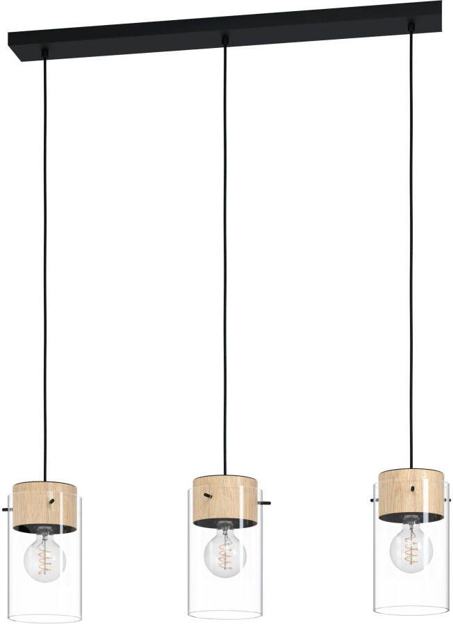 EGLO Hanglamp MADRESELVA Hanglamp in zwart van staal excl. E27 28W (1 stuk)