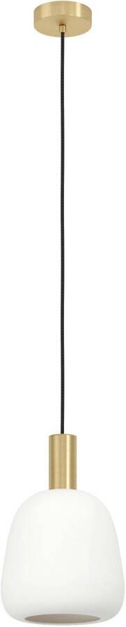 EGLO Hanglamp MANZANARES Hanglamp staal en glas E27 eettafellamp lamp Hanglamp H110 x Ø22 5 cm messing-geborsteld goud 1X40W excl. (1 stuk) - Foto 3