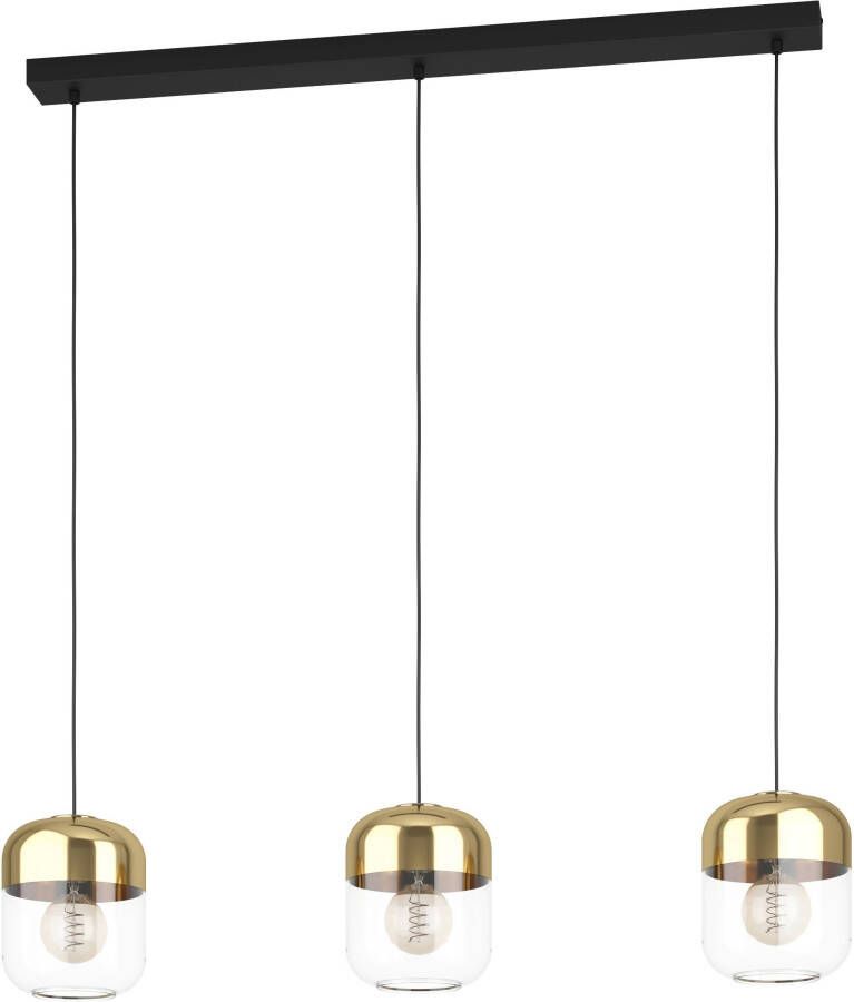 EGLO Hanglamp MARYVILLA Hanglamp staal en glas E27 IP20 eettafellamp lamp (1 stuk)