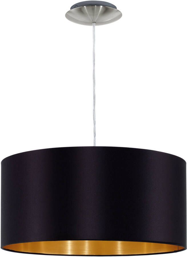 EGLO  Maserlo - Hanglamp - 1 Lichts - Ø38cm - Nikkel-Mat - Zwart  Goud