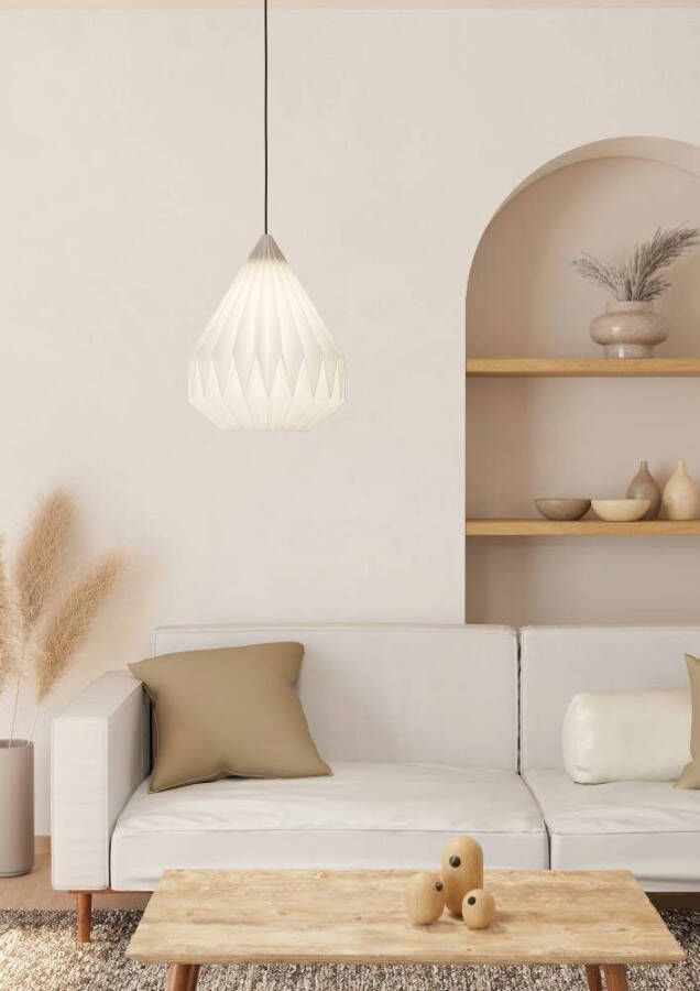 EGLO Hanglamp MINTING Hanglamp staal en papier vintage eetkamerlamp lamp (1 stuk)