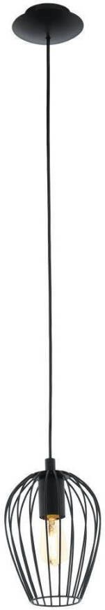 EGLO Hanglamp NEWTOWN hanglamp zwart staal E27 pendellamp 1-vlamig