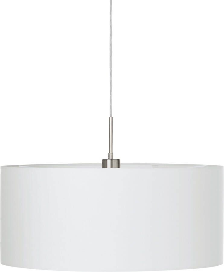 EGLO Hanglamp PASTERI wit ø53 x h110 cm excl. 1x e27 (elk max. 60 w) lamp van stof