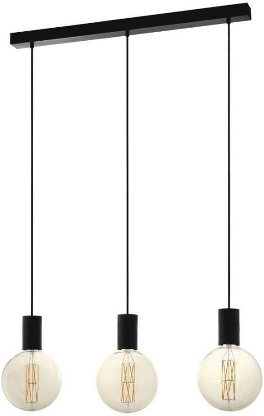 EGLO Hanglamp POZUETA Hanglamp staal E27 eettafellamp hanglamp lamp (1 stuk) - Foto 3