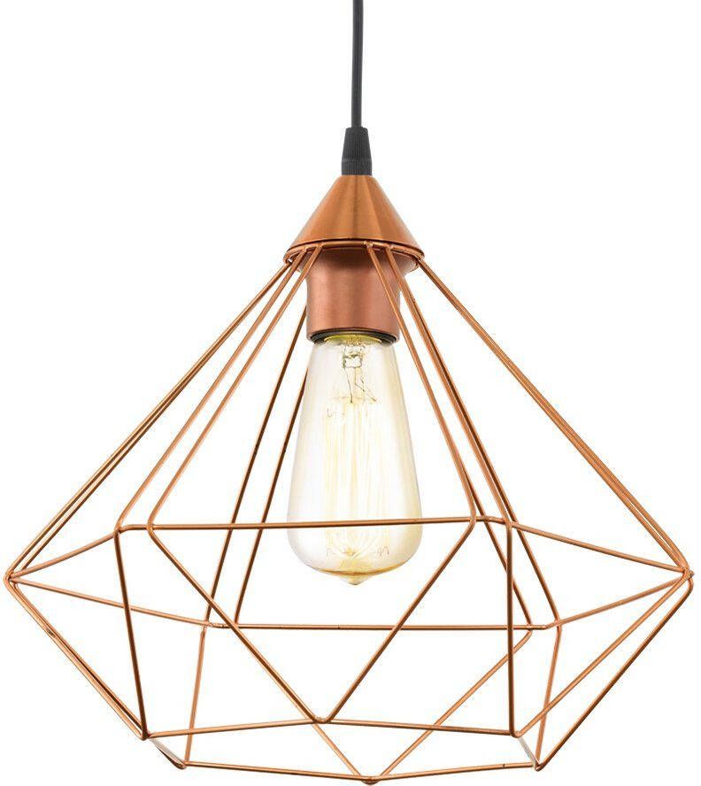 EGLO Hanglamp TARBES Hanglamp kunststof en staal E27 IP20 vintage lamp