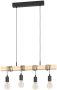 EGLO Hanglamp TOWNSHEND Vintage hanglamp retro lamp industriële stijl zwart bruin (1 stuk) - Thumbnail 1
