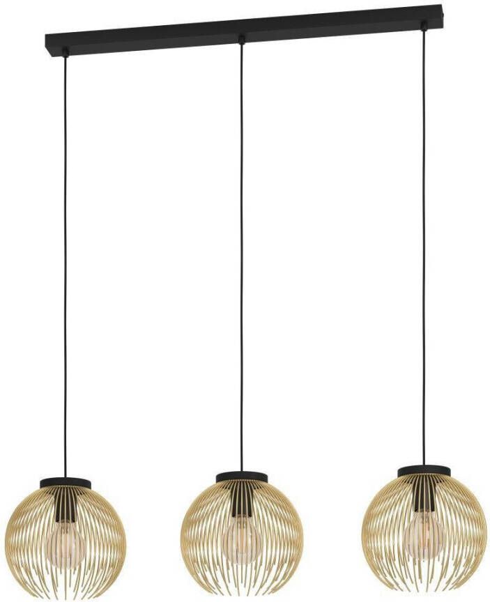 EGLO Hanglamp VENEZUELA hanglamp eettafellamp metaal zwart goud E27 Eettafellamp hanglamp draadscherm 1lamps 110x93 5x23 5xcm (1 stuk)