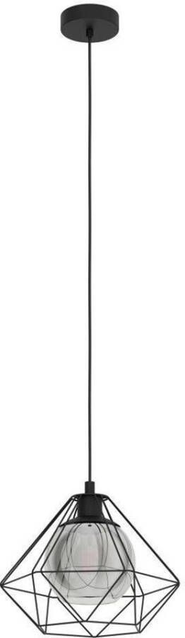 EGLO Hanglamp VERNHAM Hanglamp staal en glas E27 IP20 eetkamerlamp lamp (1 stuk)