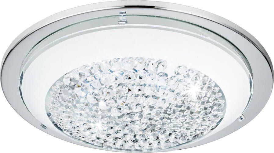 EGLO Led-plafondlamp ACOLLA chroom ø8 5 x h9 cm inclusief 1x led-plank (elk 11w) lamp