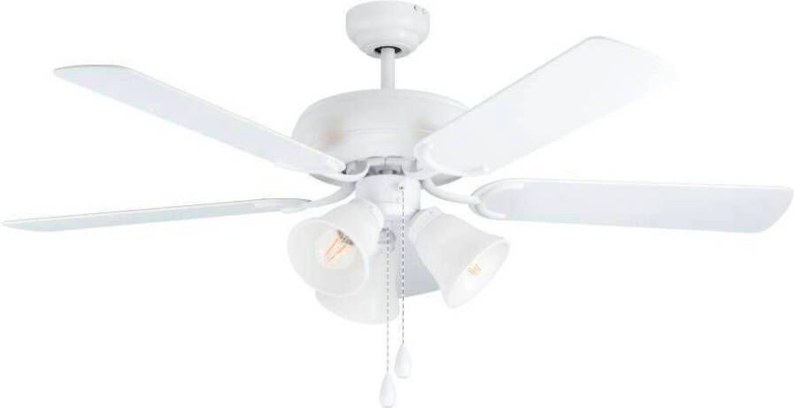 EGLO Led-plafondlamp Las PALMAS plafondventilator Plafondlamp ventilator met licht trekkoord verwisselbare bladen Ø 132 cm (1 stuk)