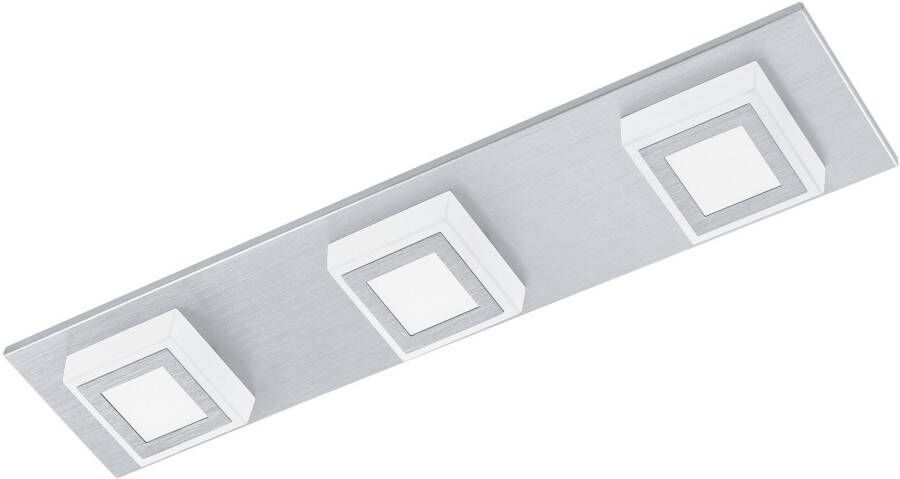 EGLO  Masiano - Plafondlamp - LED - Aluminium-Geborsteld - Gesatineerd