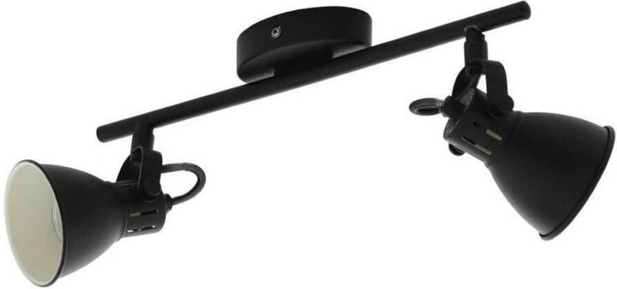 EGLO Ledplafondspots SERAS 2 plafondlamp woonkamerlamp spot zwart metaal GU10