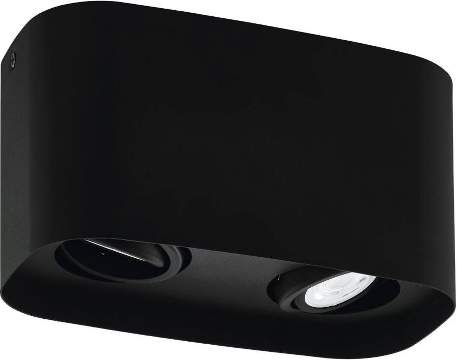 EGLO Plafondlamp CAMINALES-Z Plafondlamp in zwart van staal incl. GU10 5W (1 stuk)