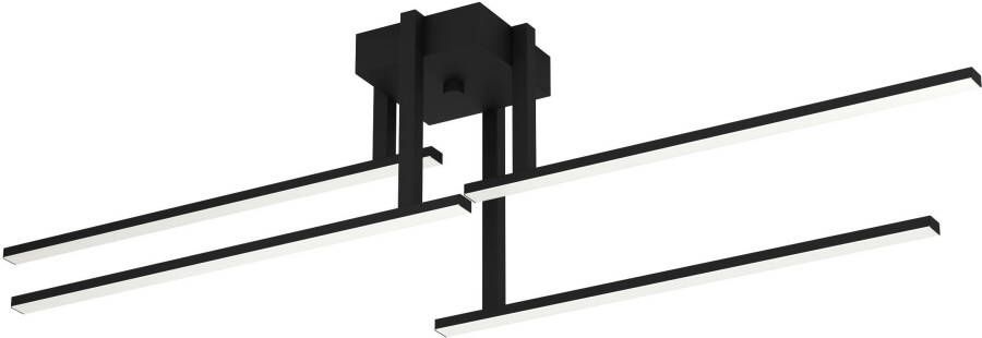 EGLO Plafondlamp IPOLITTO Plafondlamp in zwart van alu staal 7 5W warmwit (1 stuk)