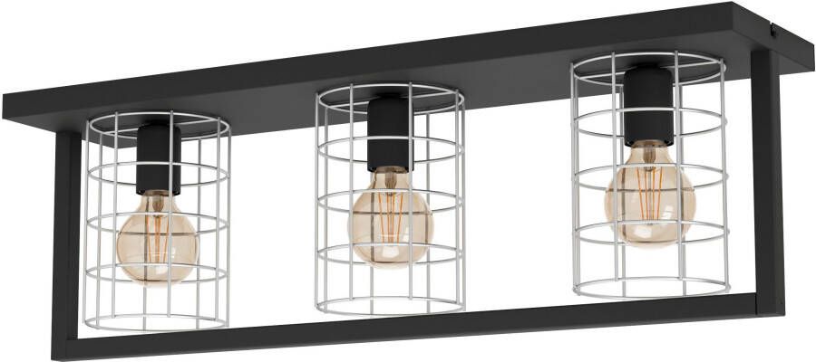 EGLO Plafondlamp JUBILY Plafondlamp in zwart van staal excl. E27 40W (1 stuk)