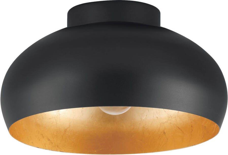 EGLO Plafondlamp MOGANO 2 Plafondlamp van metaal in zwart en goud E27 dimbaar Ø 28 cm (1 stuk)