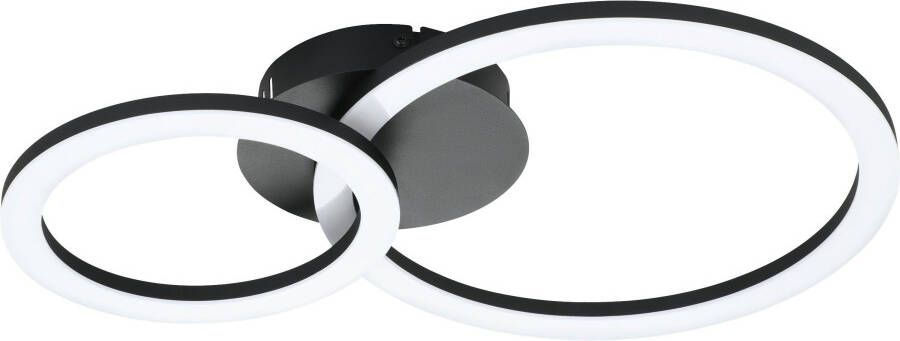 EGLO  connect.z Parrapos-Z Smart Plafondlamp - 44 5 cm - Zwart Wit - Instelbaar wit licht - Dimbaar - Zigbee - Foto 2