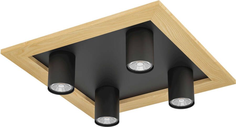 EGLO Valcasotto 1 Plafondlamp GU10 37 cm Zwart Bruin