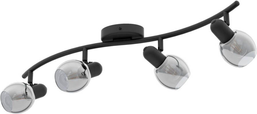 EGLO 4-spot Pollica zwart Leen Bakker