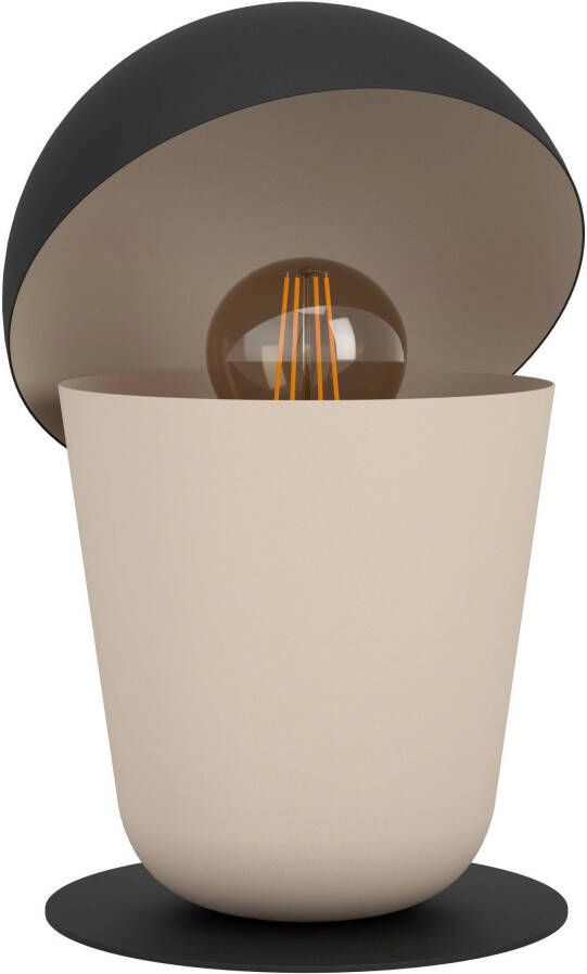 EGLO Tafellamp BATABANO Tafellamp in zand en zwart van staal excl. E27 40W (1 stuk)