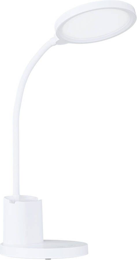 EGLO Brolini tafellamp bureaulamp draadloos inclusief LED TOUCH dimbaar Wit