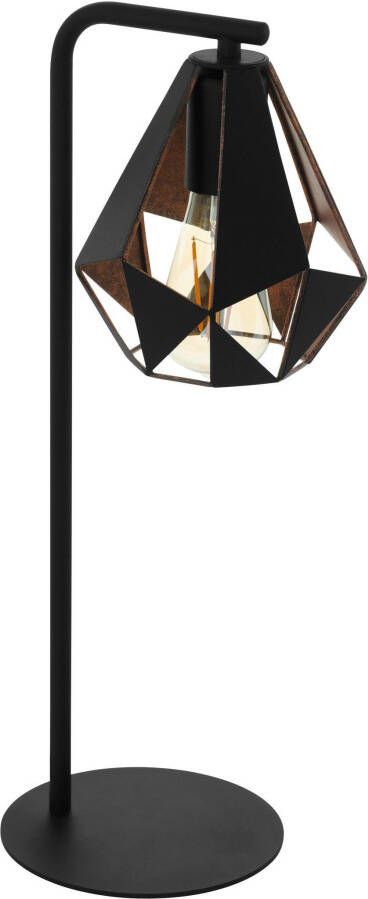 EGLO Tafellamp CARLTON 4 Vintage tafellamp nacht kastlamp fitting: E27