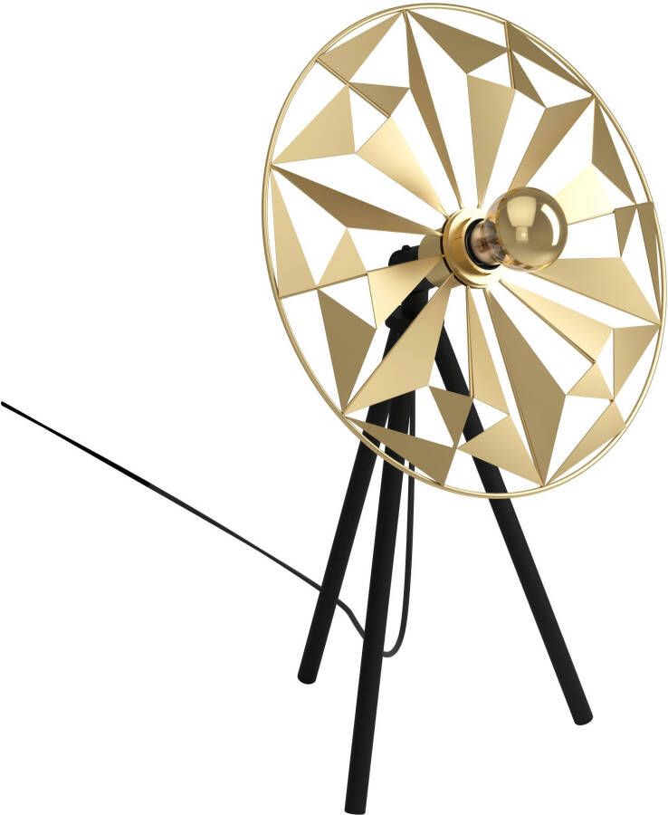 EGLO Tafellamp CASTANUELO Tafellamp in zwart en goudkleur van staal excl. E27 40W (1 stuk)