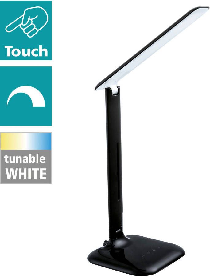 EGLO Caupo Tafellamp LED 32 cm Zwart Dimbaar