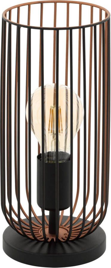 Eglo Roccamena tafellamp 1-lichts E27 zwart koperkleurig