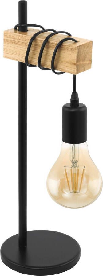 EGLO Tafellamp TOWNSHEND Vintage tafellamp retro lamp nacht kastlamp E27 met schakelaar