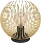 EGLO Tafellamp VENEZUELA Nachtkastlamp tafellamp in goudkleur en zwart E27 Ø 23 5 cm (1 stuk) - Thumbnail 1