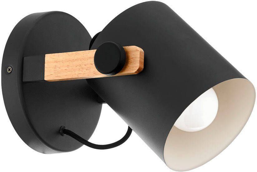EGLO Wandlamp HORNWOOD Vintage wandlamp Industrial design retro lamp staal hout E27