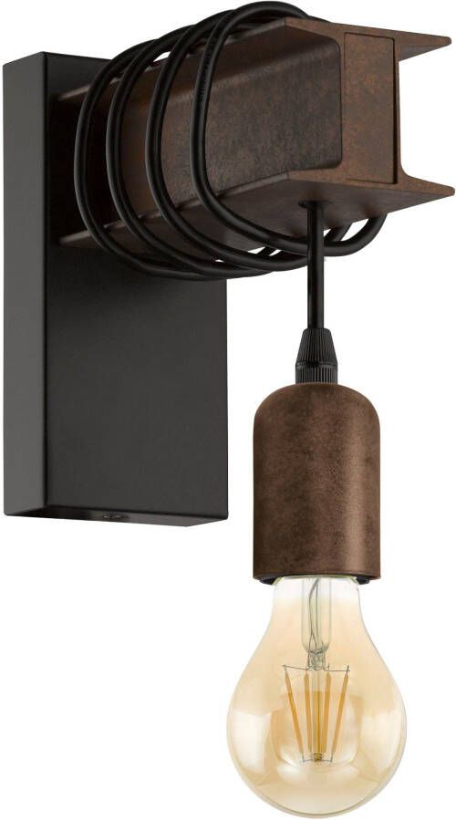 Eglo Combwich hanglamp 1 lichts E27 Ø 53 cm. zwart crème