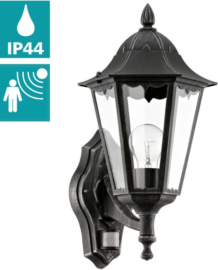 EGLO  Navedo Wandlamp Buiten - E27 - 42 5 cm - Sensor - Zwart