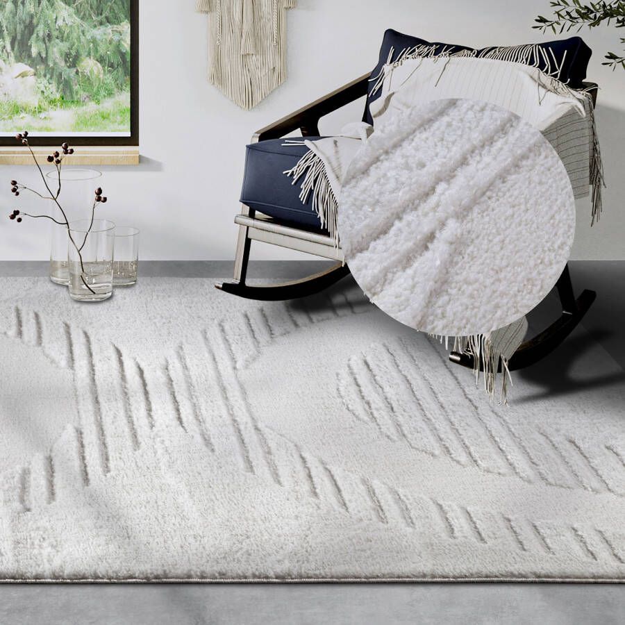 ELLE DECORATION Design-vloerkleed Bartoux Hoogpolig shaggy loper zacht langpolig modern hoog-laag effect