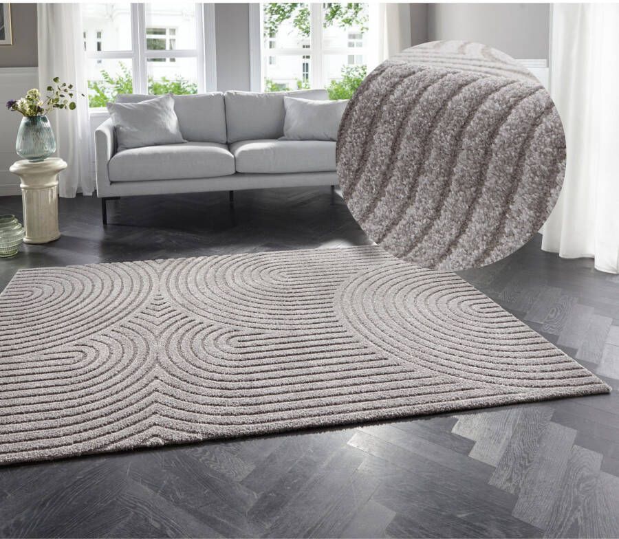 ELLE DECORATION Design-vloerkleed Panglao Boho design laagpolig 3D optiek Scandinavisch woonkamer