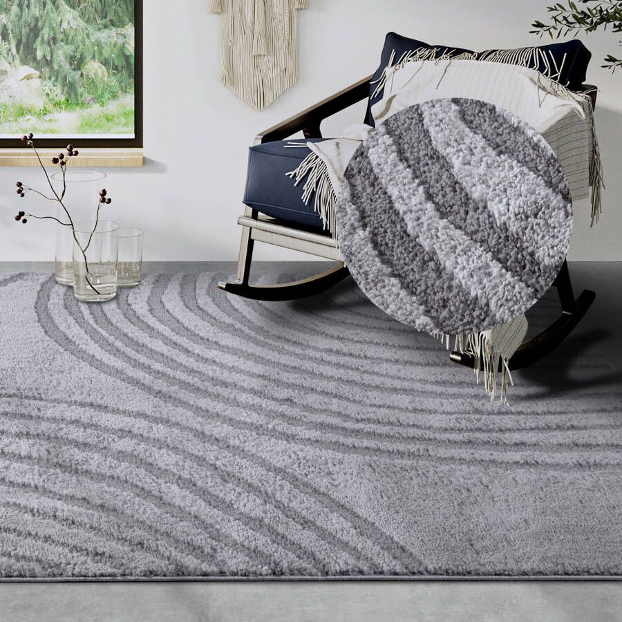 ELLE DECORATION Design-vloerkleed Pigment Hoogpolig shaggy loper zacht langpolig modern hoog-laag effect