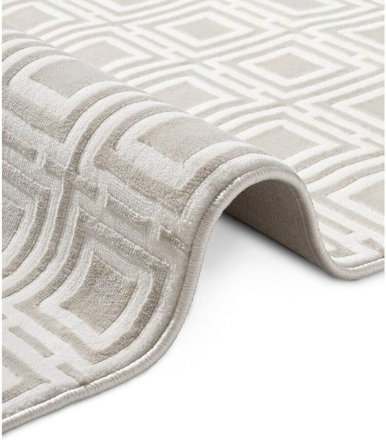 ELLE DECORATION Design-vloerkleed Howlite Woonkamer slaapkamer loper hoog-laag effect gang glans