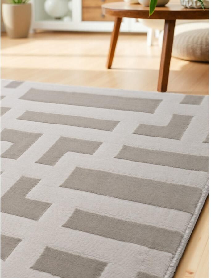 ELLE DECORATION Design-vloerkleed Onyx Woonkamer slaapkamer loper hoog-laag effect gang glans