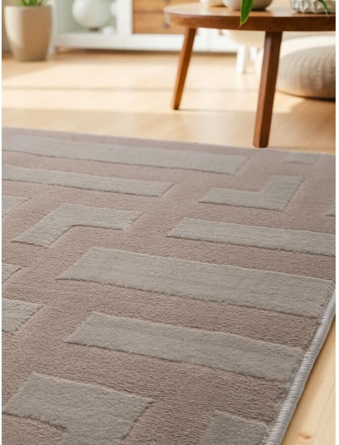 ELLE DECORATION Design-vloerkleed Onyx Woonkamer slaapkamer loper hoog-laag effect gang glans