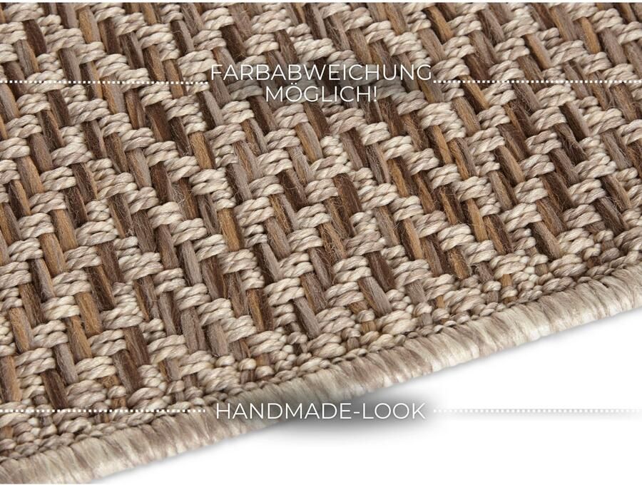 ELLE DECORATION Vloerkleed CAEN Geschikt voor binnen en buiten weerbestendig balkon tuin woonkamer waterbestendig