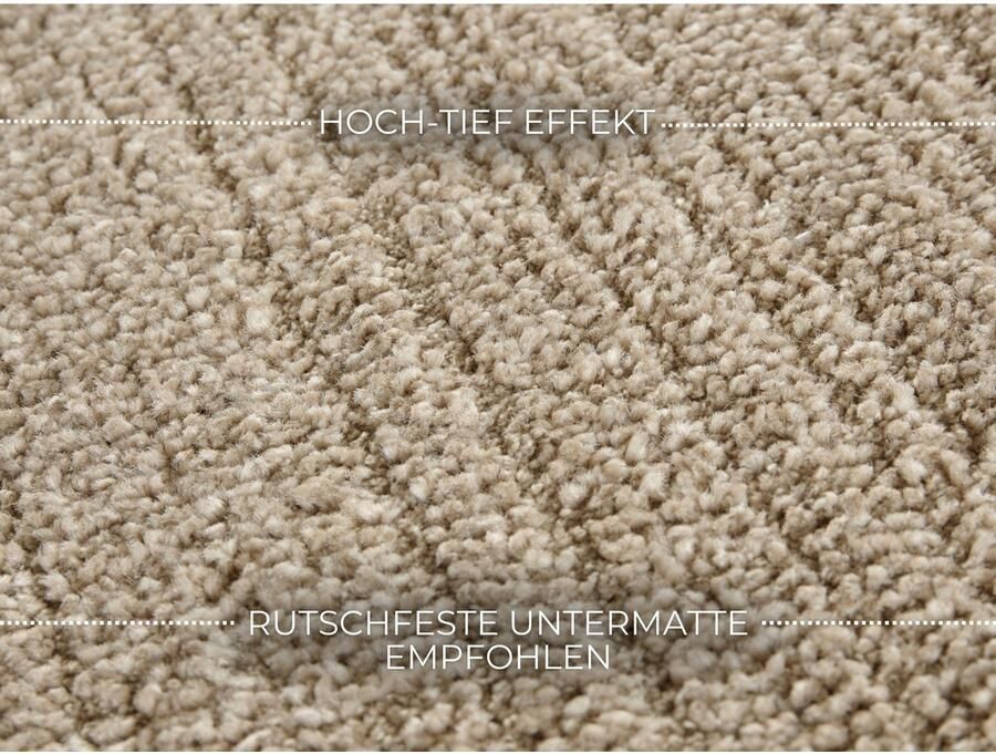 ELLE DECORATION Vloerkleed Loos Korte pool zacht uni modern Scandinavische look woonkamer slaapkamer