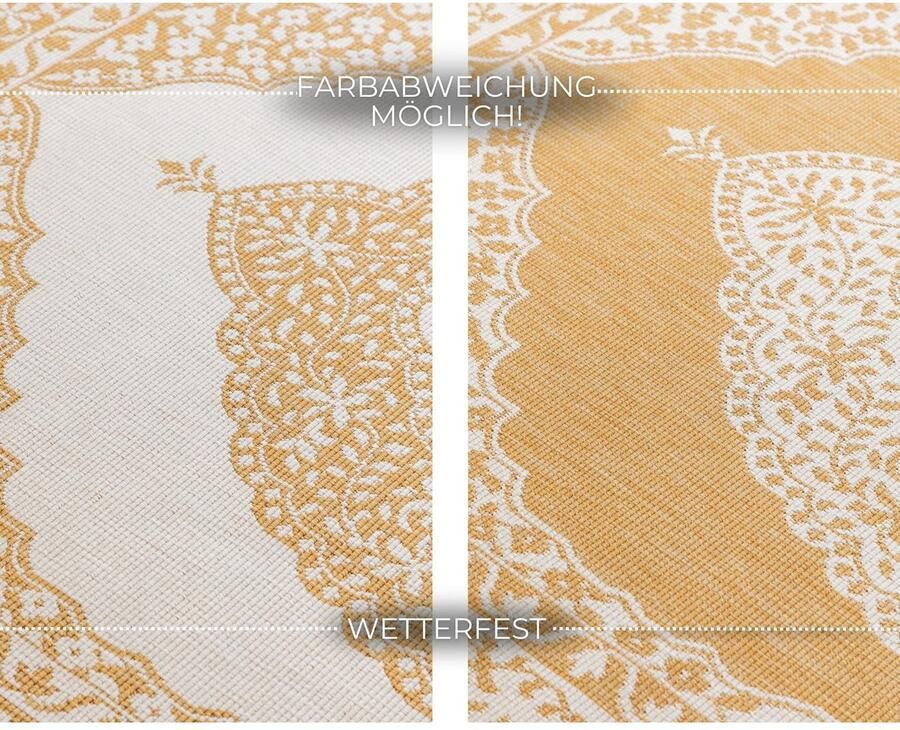 ELLE DECORATION Vloerkleed Meekly omkeerbaar tapijt Vlakweefsel In-& Outdoor Modern tweezijdig balkon woonkamer