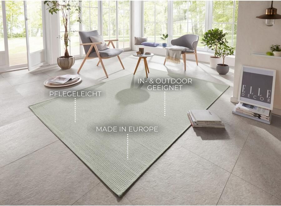 ELLE DECORATION Vloerkleed Millau Platweefsel in- & outdoor modern terras balkon woonkamer