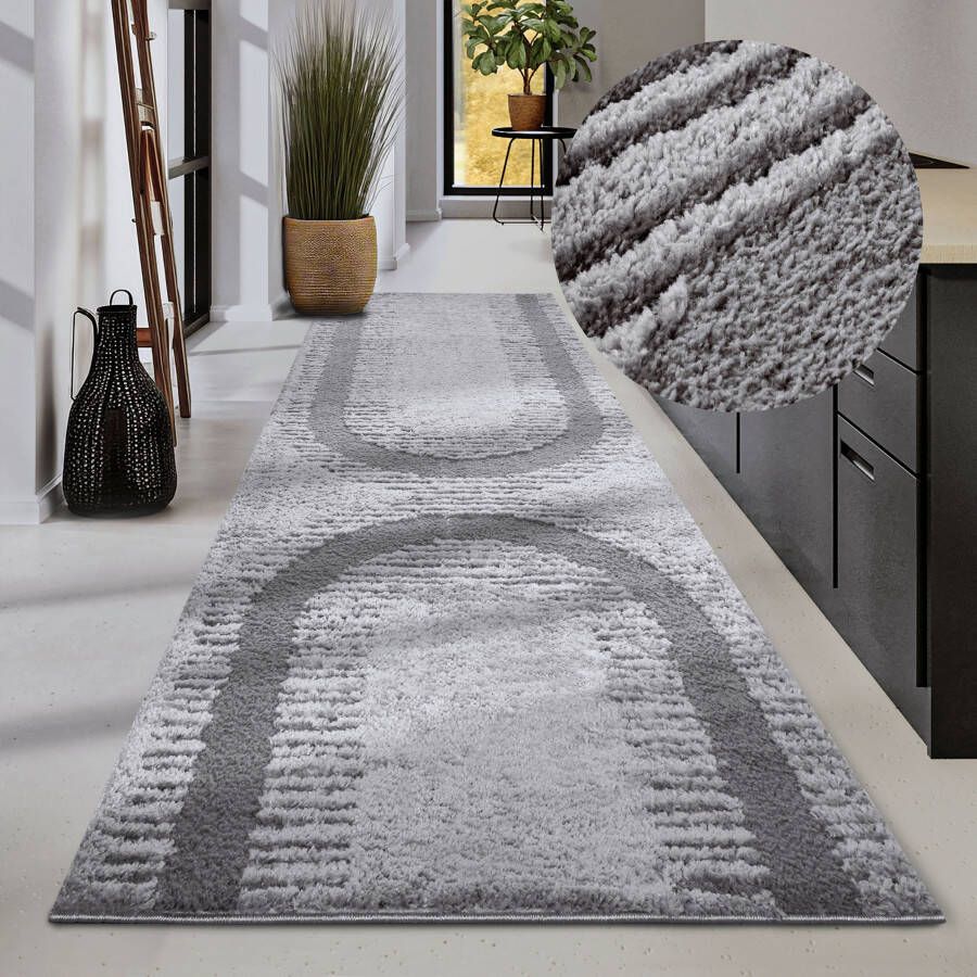ELLE DECORATION Design-vloerkleed Bartoux Hoogpolig shaggy loper zacht langpolig modern hoog-laag effect