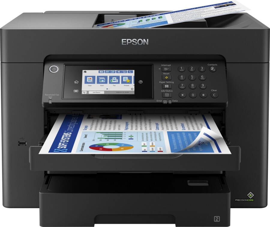Epson WorkForce WF-7840DTWF All-in-one inkjet printer Zwart