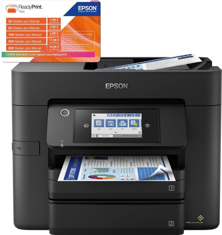 Epson Workforce WF-4830DTWF All-in-one inkjet printer Zwart