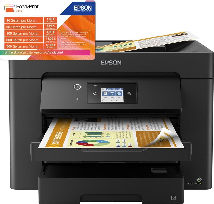 Epson WorkForce WF-7830DTWF All-in-one inkjet printer Zwart